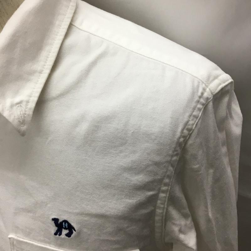 ハリウッドランチマーケット HOLLYWOOD RANCH MARKET シャツ、ブラウス 長袖 長袖シャツ カラーシャツ ポケットシャツ 長袖カットソー 1 ロゴ、文字 白 / ホワイト /  メンズ USED 古着 中古 10116845