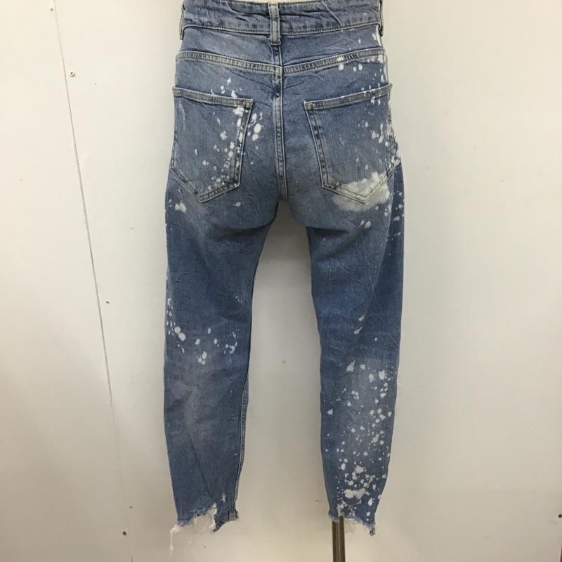 ザラ ZARA パンツ デニム、ジーンズ デニムパンツ スリムパンツ ストレッチパンツ ジーンズ ペイント加工 38 プリント インディゴ / インディゴ /  メンズ USED 古着 中古 10105824