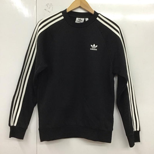 アディダス adidas トレーナー 長袖 gn3487 アディカラークラシックス3ストライプクルースウェット スポーツウェア XS ロゴ、文字 黒 / ブラック /  メンズ USED 古着 中古 10124715