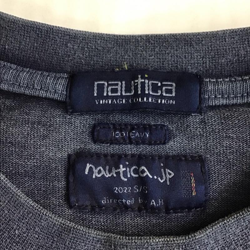 ノーティカ NAUTICA カットソー 長袖 221-1228 長袖カットソー フリークスストア A.H 後染め コラボ L ロゴ、文字 インディゴ / インディゴ /  メンズ USED 古着 中古 10118265