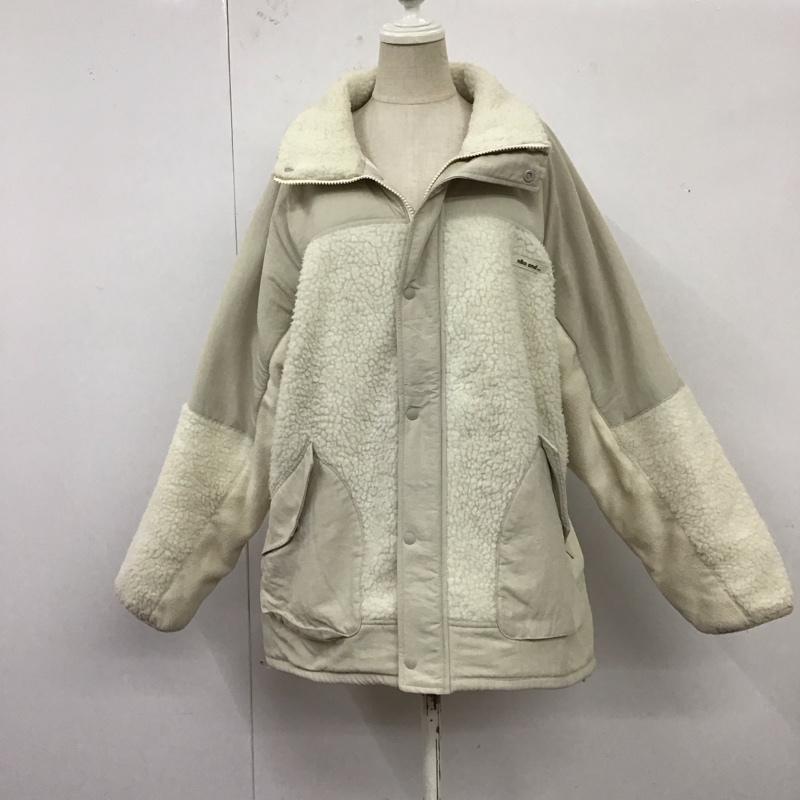 ニコアンド niko and... ジャケット、上着 ジャケット、ブレザー NKN36741AD ボア フリース M ロゴ、文字 白 / ホワイト /  レディース USED 古着 中古 10120865