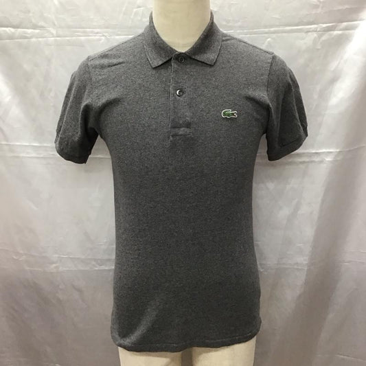 ラコステ LACOSTE ポロシャツ 半袖 L1264A 日本製 ワニ 2 ワンポイント 灰 / グレー /  メンズ USED 古着 中古 10112390