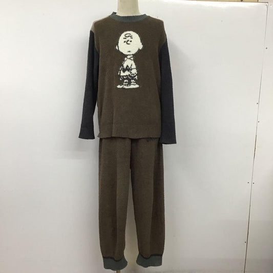 ジェラートピケ gelato pique ウェア ウェア PMNT175900 HOMME PEANUTS SNOOPYコラボ ルームウェア チャーリーブラウン L キャラクター 茶 / ブラウン /  メンズ USED 古着 中古 10111068