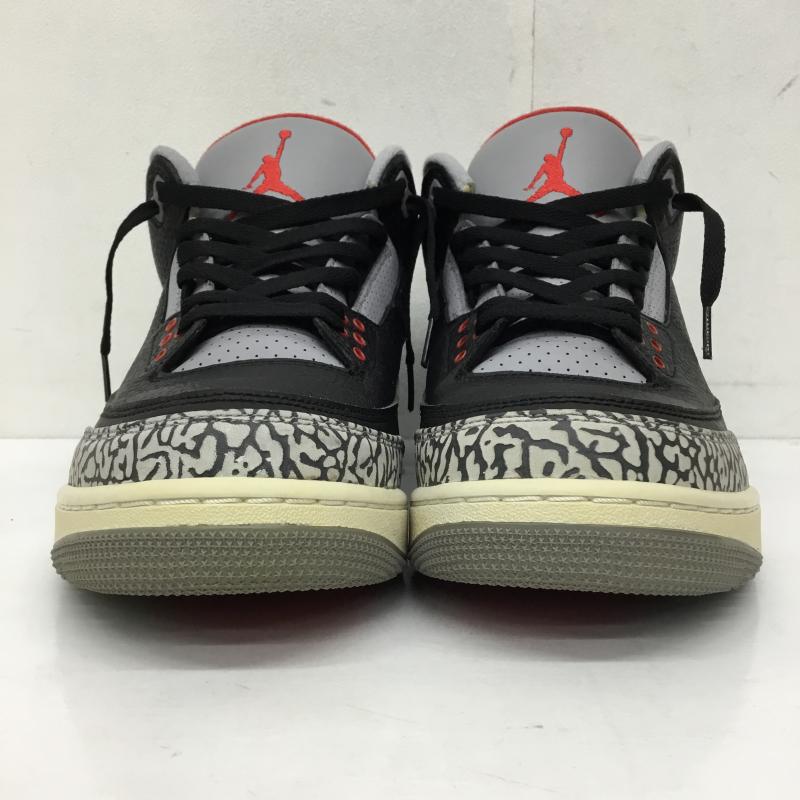 ナイキ NIKE スニーカー スニーカー 854262-001 Air Jordan 3 Retro OG Black Cement 28.0cm ロゴ、文字 灰 / グレー / X 黒 / ブラック / X 赤 / レッド /  メンズ USED 古着 中古 10142850