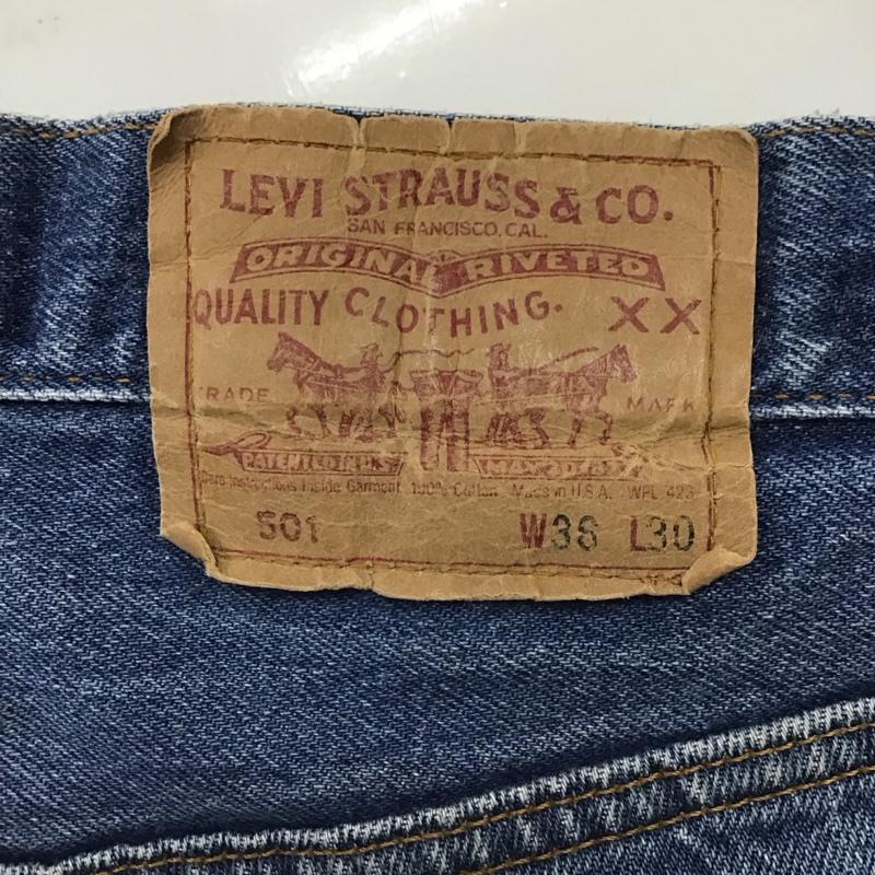 リーバイストラウスアンドコー Levi Strauss & co. パンツ デニム、ジーンズ デニムパンツ ストレートパンツ ワイドパンツ カジュアルパンツ 38 無地 インディゴ / インディゴ /  メンズ USED 古着 中古 10116433