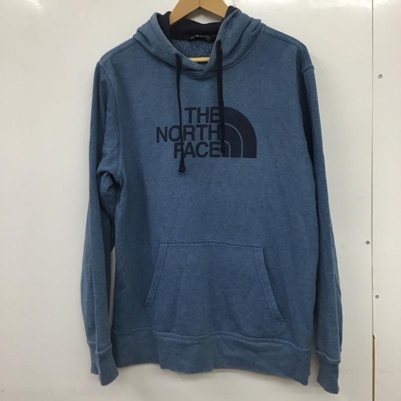 ザノースフェイス THE NORTH FACE パーカー 長袖 長袖パーカー プルオーバーパーカー スウェット M ロゴ、文字 青 / ブルー /  メンズ USED 古着 中古 10140550