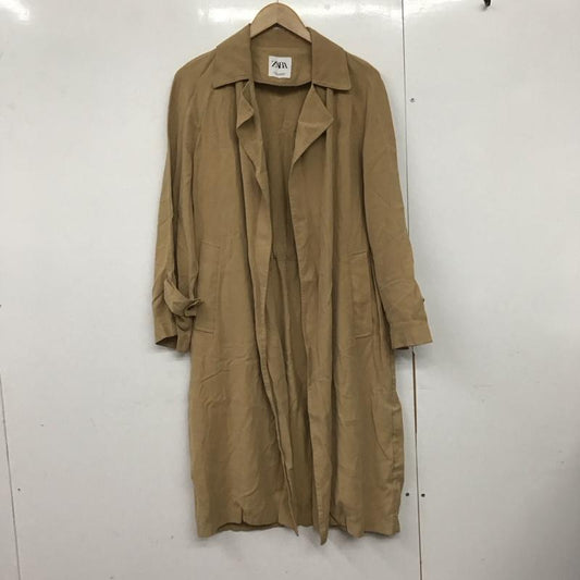 ザラ ZARA ジャケット、上着 ジャケット、ブレザー ロングコートジャケット アウター カラージャケット XS 無地 ベージュ / ベージュ /  レディース USED 古着 中古 10141304