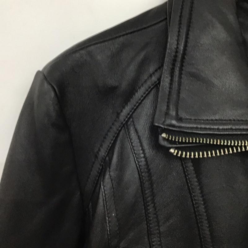 セマンティックデザイン semantic design ジャケット、上着 ジャケット、ブレザー レザーライダース ジップアップジャケット アウター ラムレザー LL 無地 黒 / ブラック /  メンズ USED 古着 中古 10139710