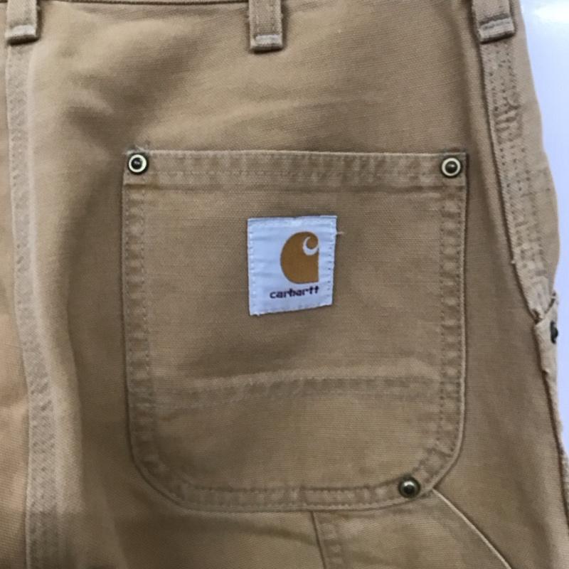 カーハート Carhartt パンツ ワークパンツ、ペインターパンツ ダブルニー 30 ×34 ロゴ、文字 キャメル / キャメル /  メンズ USED 古着 中古 10114032