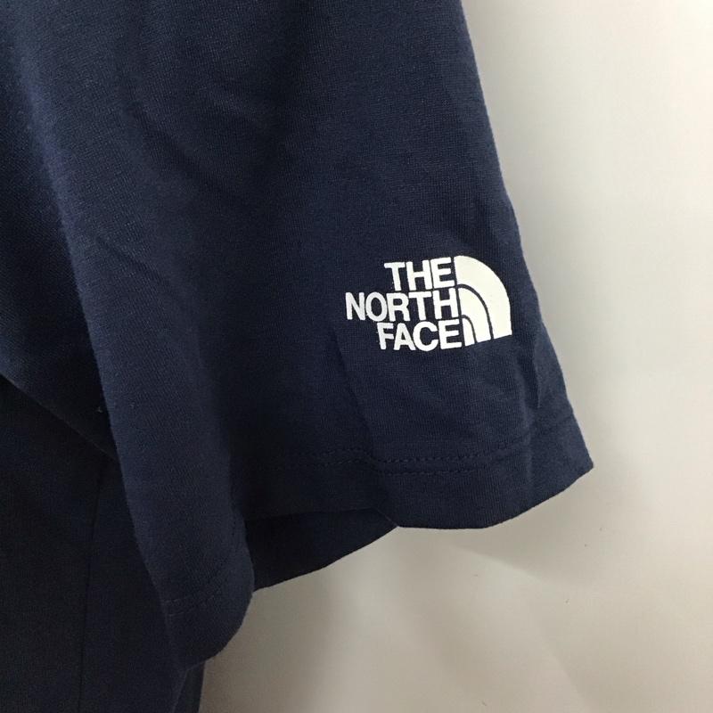 ザノースフェイス THE NORTH FACE Tシャツ 半袖 nt31781半袖カットソー プリントTシャツ L ロゴ、文字 紺 / ネイビー /  メンズ USED 古着 中古 10115399