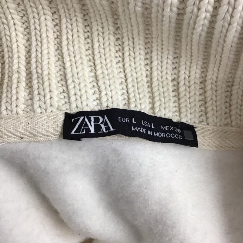 ザラ ZARA トレーナー 長袖 L 無地 アイボリー / アイボリー /  レディース USED 古着 中古 10120282