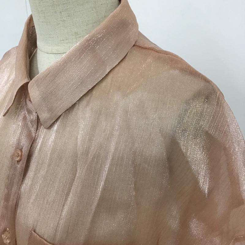 マジェスティックレゴン MAJESTIC LEGON シャツ、ブラウス 長袖 シアーシャツ M 無地 桃 / ピンク /  レディース USED 古着 中古 10105807