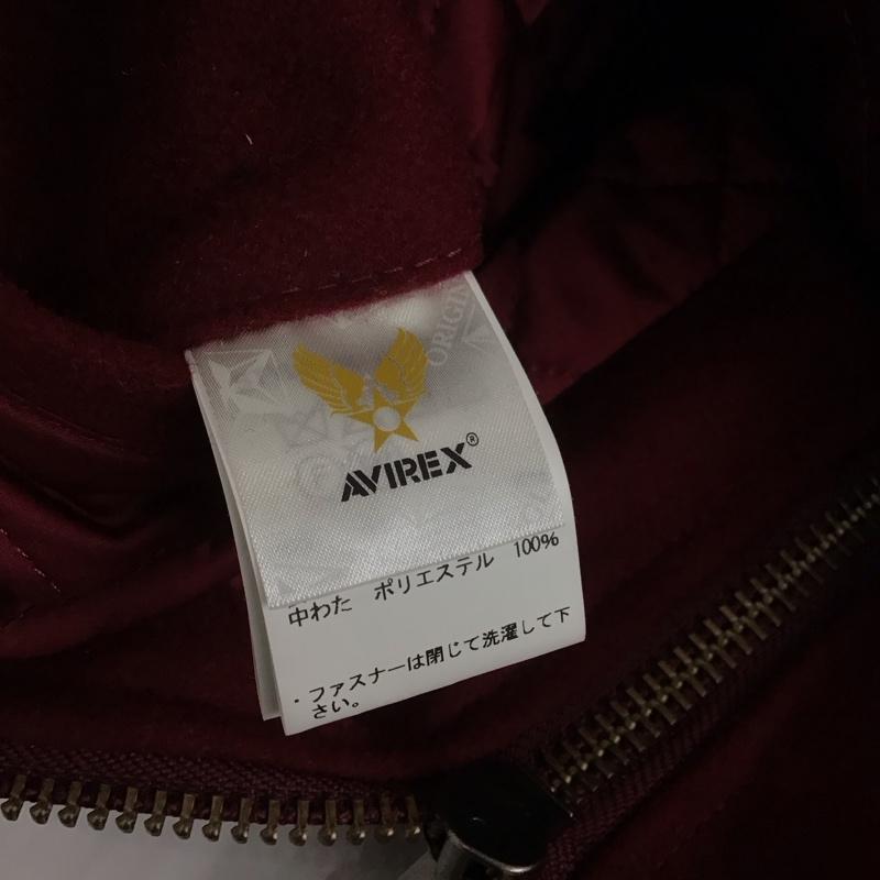 アヴィレックス AVIREX ジャケット、上着 ジャンパー、ブルゾン ジップアップジャケット ジャンパー ジャケット カジュアルジャケット アウター L 刺繍 えんじ / ワインレッド /  メンズ USED 古着 中古 10109132