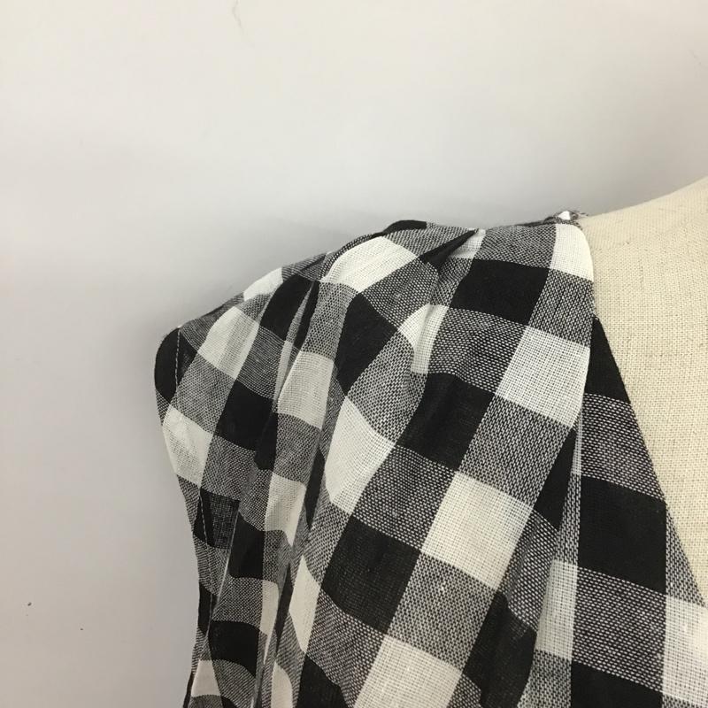 アビトーキョー ABITOKYO ワンピース ロングスカート A01B2132TA ウエストマーク タックロングワンピース タグ付き FREE チェック 白 / ホワイト / X 黒 / ブラック /  レディース USED 古着 中古 10107173