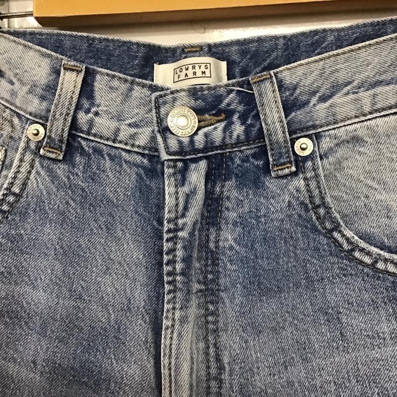 ローリーズファーム LOWRYS FARM パンツ デニム、ジーンズ デニムパンツ ワイドパンツ カジュアルパンツ L 無地 インディゴ / インディゴ /  レディース USED 古着 中古 10142460