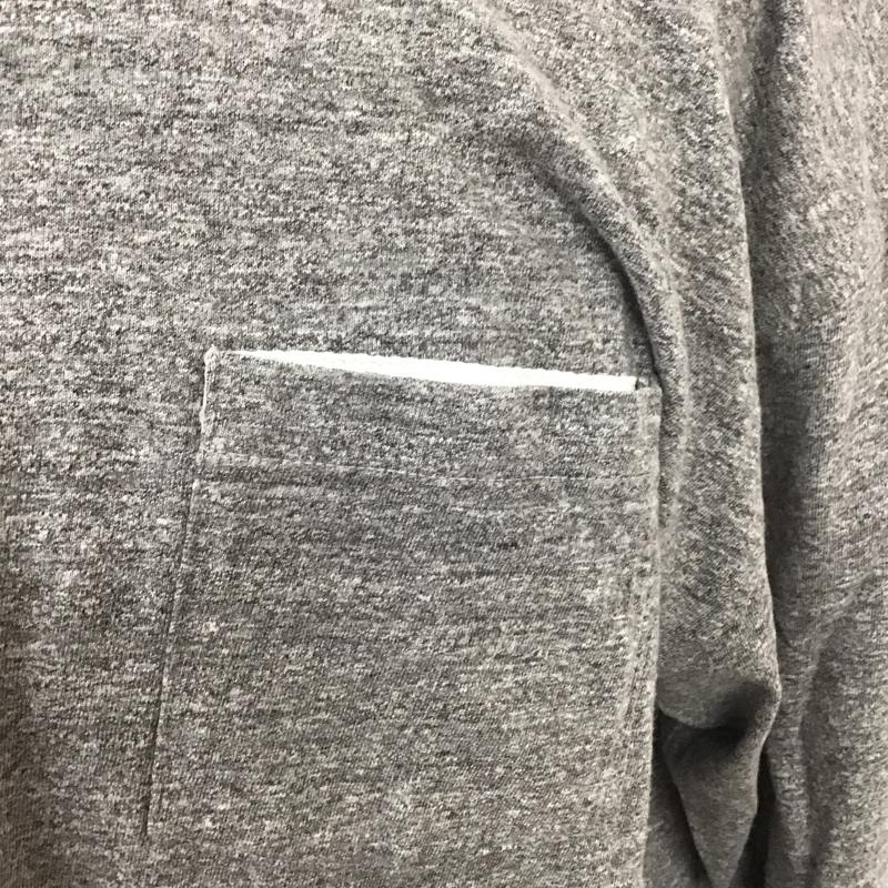 キャプテン サンシャイン Kaptain Sunshine カットソー 長袖 長袖カットソー クルーネックカットソー ロングスリーブカットソー ポケットTシャツ 38 無地 灰 / グレー /  メンズ USED 古着 中古 10113632