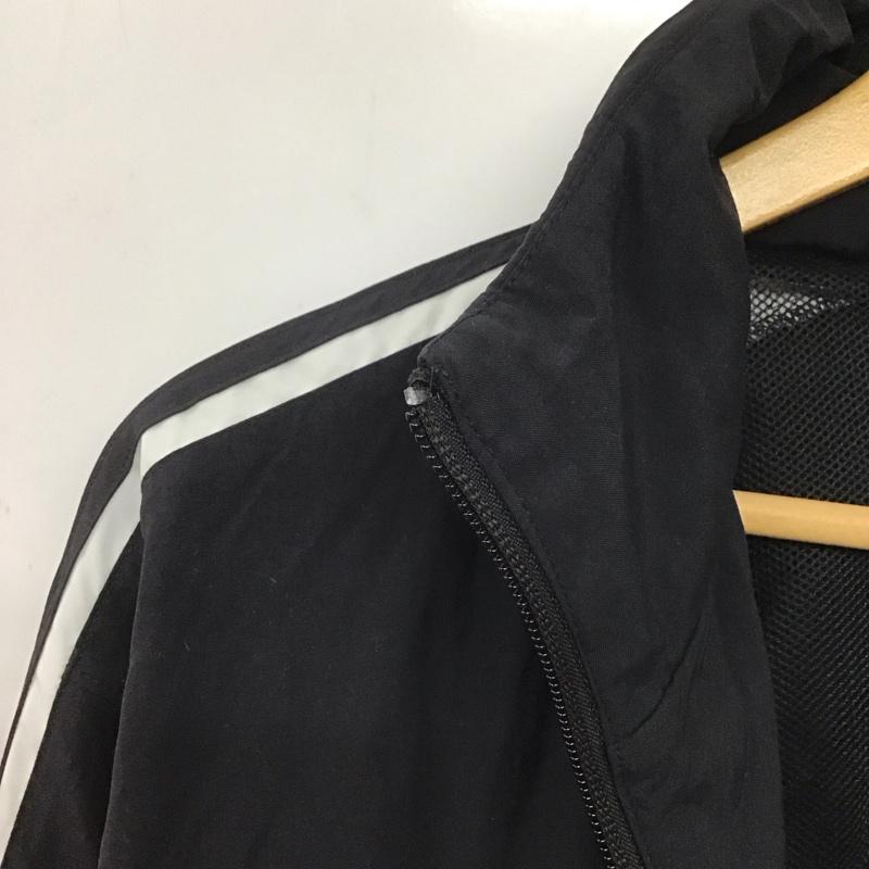 アディダス adidas ジャケット、上着 ジャケット、ブレザー fm7303 ナイロンジャケット ジップアップジャケット M ロゴ、文字 黒 / ブラック /  メンズ USED 古着 中古 10145011