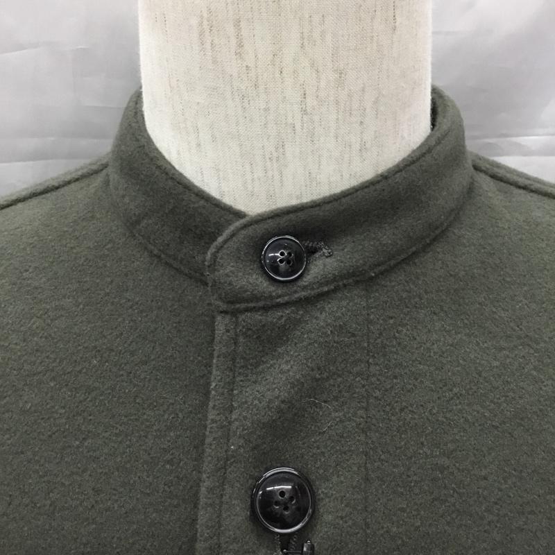 インヘリット INHERIT シャツ、ブラウス 長袖 20-011-720-6004-4-0 バンドカラー TECWOOL タグ付き M 無地 カーキ / カーキ /  メンズ USED 古着 中古 10114801