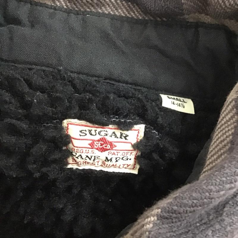 シュガーケーン SUGAR CANE ジャケット、上着 ジャケット、ブレザー チェックシャツアウター カラーシャツジャケット ポケットシャツ アウター 裏地ボア S チェック 黒 / ブラック / X 灰 / グレー /  メンズ USED 古着 中古 10106309