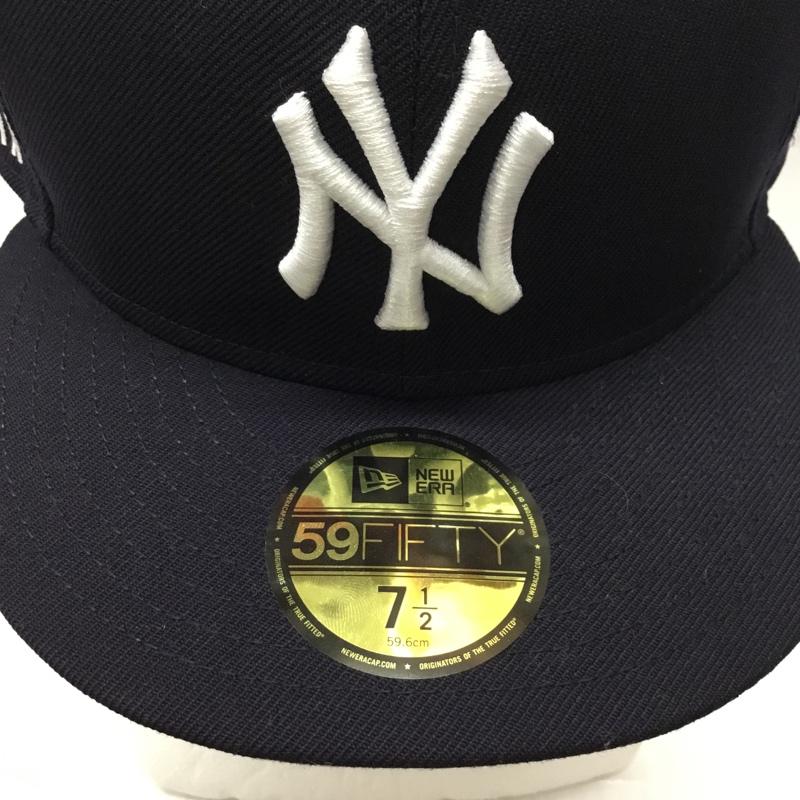 ニューエラ NEW ERA 帽子 キャップ MTXIX NY 59.6cm ロゴ、文字 紺 / ネイビー /  メンズ USED 古着 中古 10109194