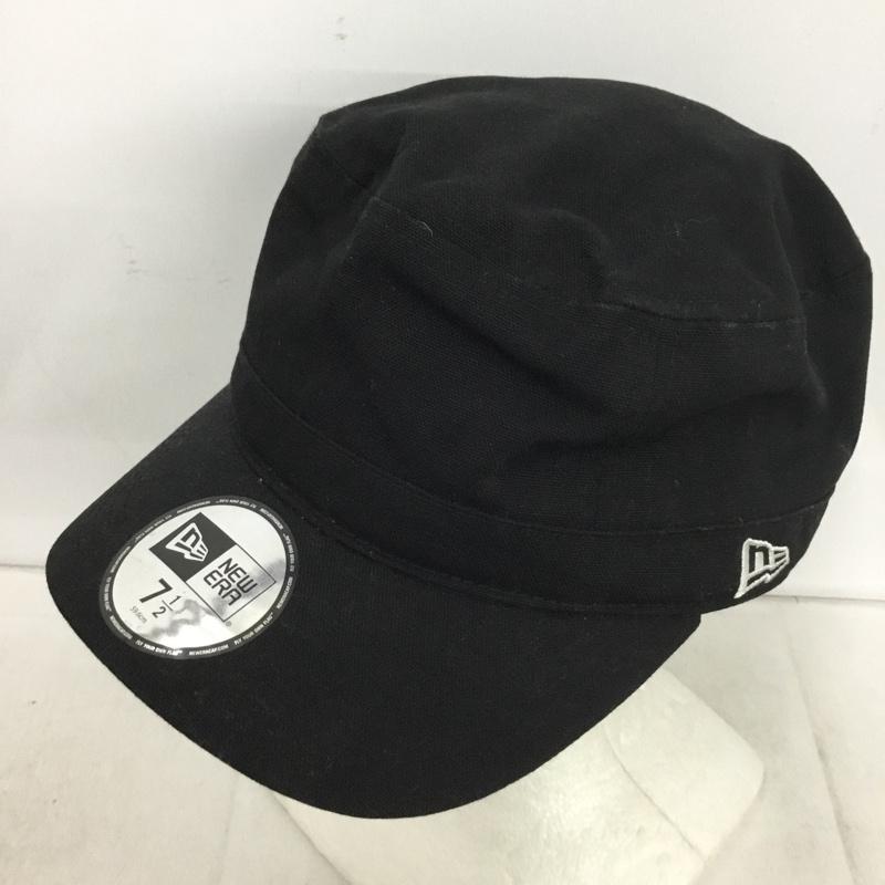 ステューシー STUSSY 帽子 キャップ NEW ERA コットン ワークキャップ ロゴ、文字 黒 / ブラック /  メンズ USED 古着 中古 10148444