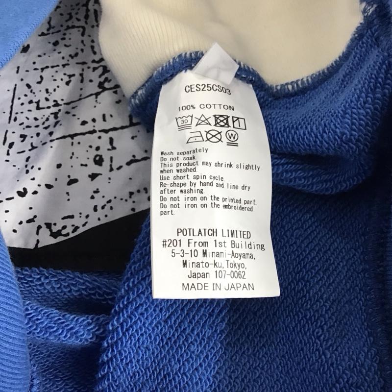 シーイー C.E トレーナー 長袖 ces25cs03 DISSATISFACTIONCREW NECKスウェット プルオーバー トレーナー L ロゴ、文字 白 / ホワイト / X 水色 / ライトブルー /  メンズ USED 古着 中古 10137103