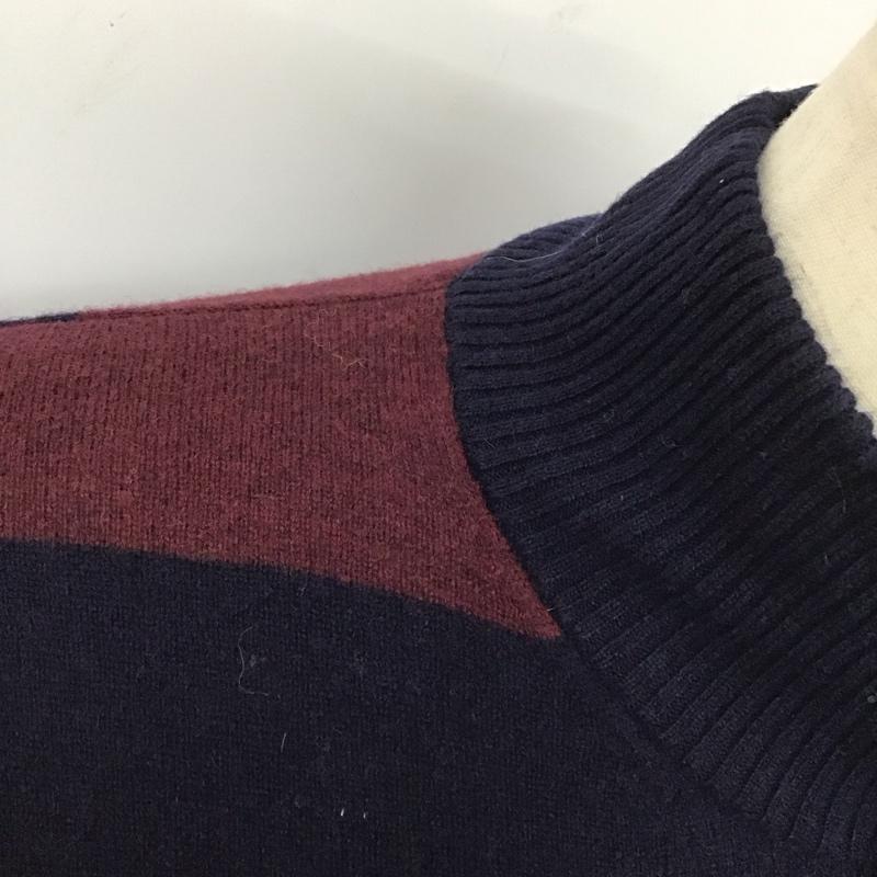 ブルックスブラザーズ BROOKS BROTHERS ニット、セーター 長袖 長袖ニットカットソー ニット セーター ヘンリーネックニット M ボーダー柄 マルチカラー / マルチカラー /  メンズ USED 古着 中古 10113597