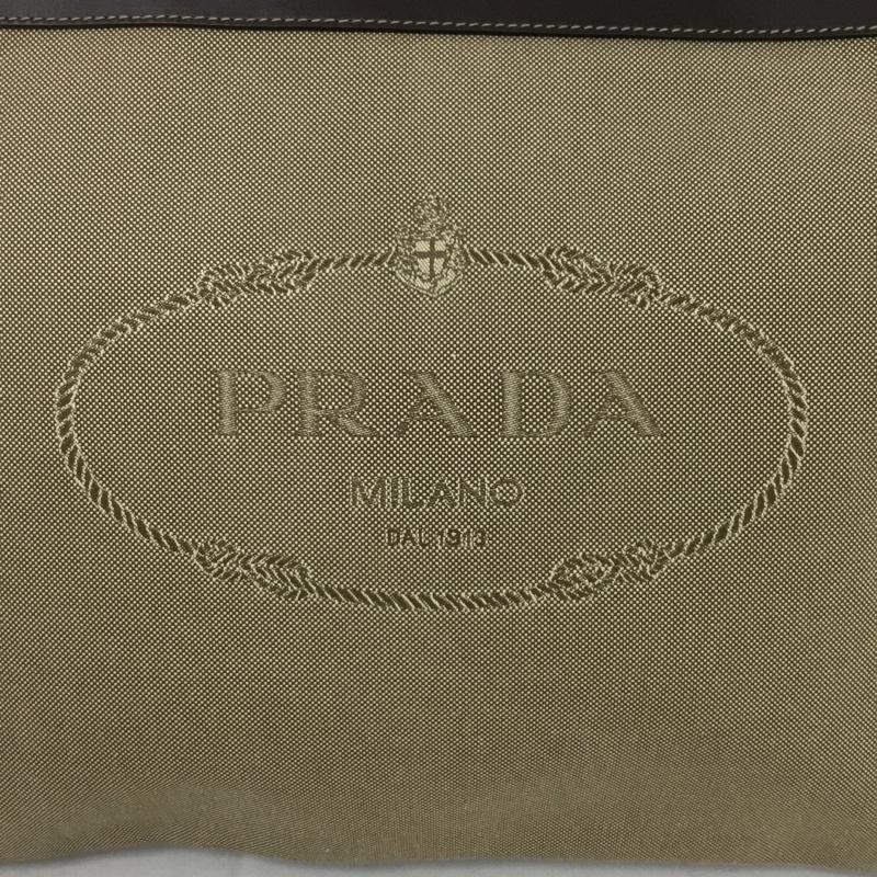 プラダ PRADA クラッチバッグ、パーティバッグ クラッチバッグ、パーティバッグ 2N1283 ロゴ、文字 ベージュ / ベージュ /  レディース USED 古着 中古 10132613