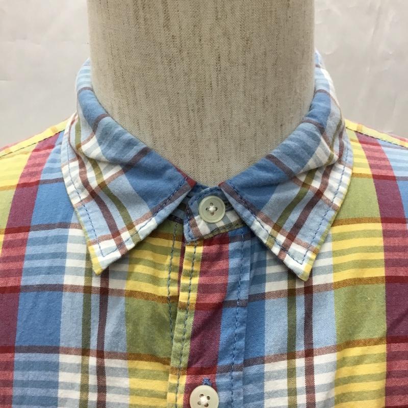 グローバルワーク GLOBAL WORK シャツ、ブラウス 半袖 半袖シャツ チェックシャツ カラーシャツ カジュアルシャツ M チェック マルチカラー / マルチカラー /  メンズ USED 古着 中古 10108840