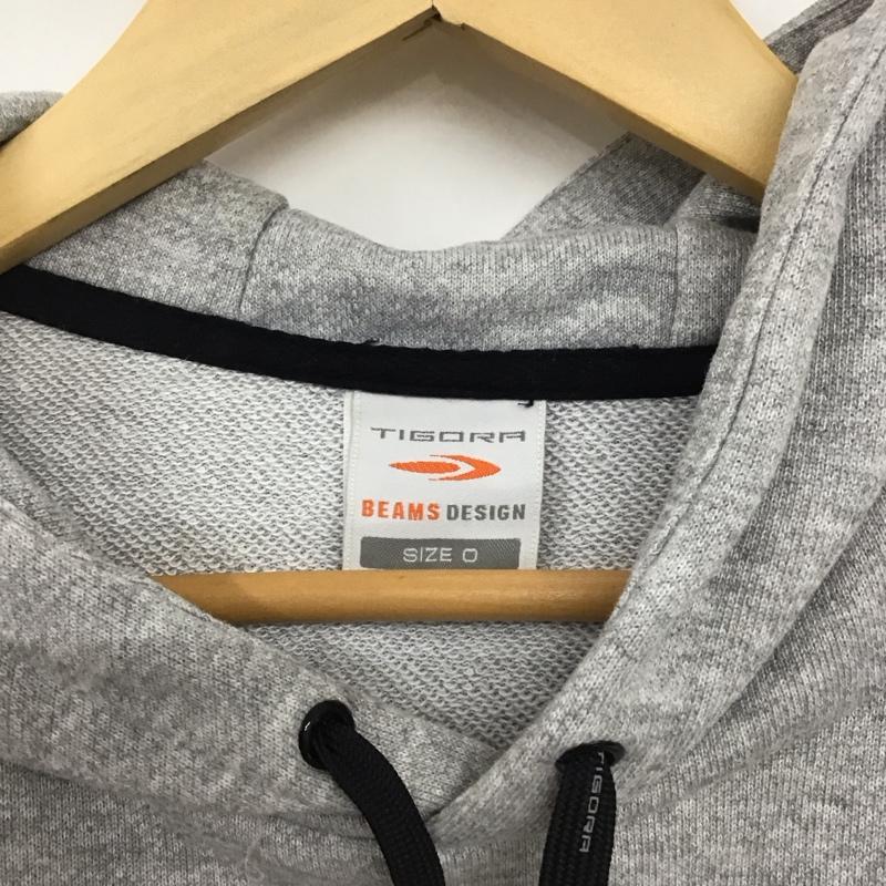 ビームス BEAMS ベスト ベスト ベスト ノースリーブカットソー プルオーバーパーカー tigora 0 ロゴ、文字 灰 / グレー /  メンズ USED 古着 中古 10133999
