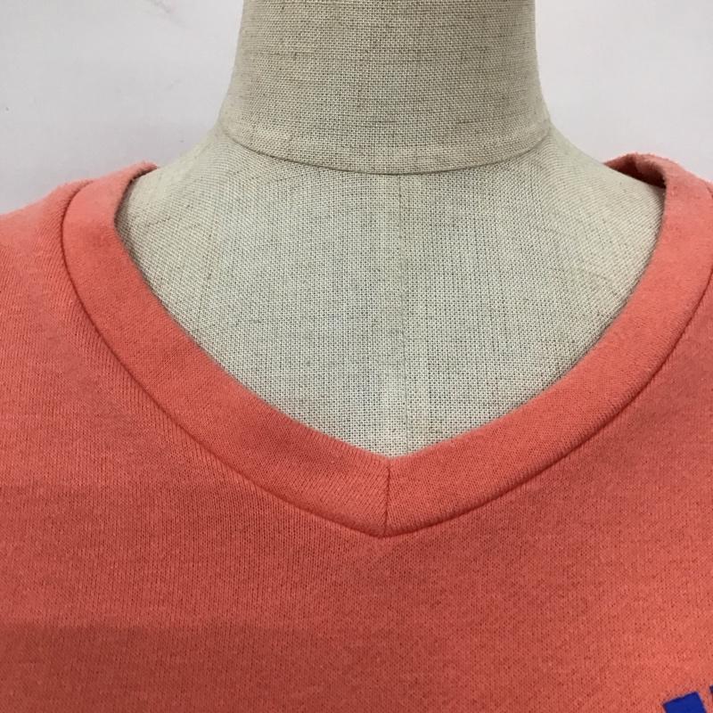ロデオクラウンズワイドボウル RODEO CROWNS WIDE BOWL ワンピース ミニスカート 4209sr93-1750 UNIVVネックTシャツワンピース 半袖ワンピース プリントTシャツ S ロゴ、文字 橙 / オレンジ /  レディース USED 古着 中古 10114949