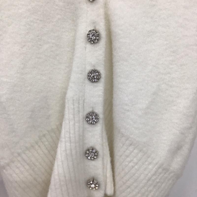 ザラ ZARA カーディガン 長袖 S 無地 白 / ホワイト /  レディース USED 古着 中古 10139869