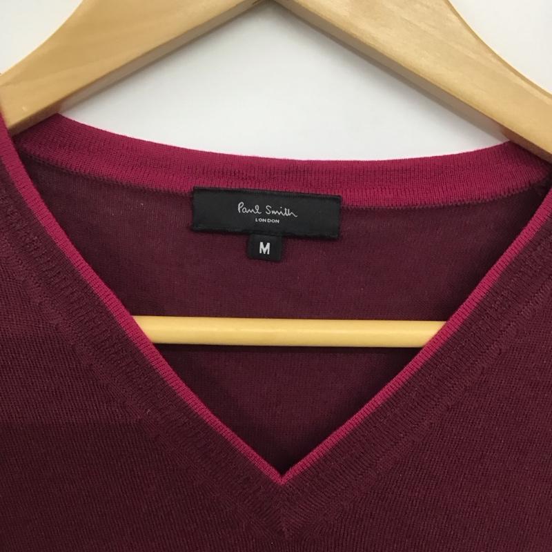 ポールスミス Paul Smith ニット、セーター 長袖 M 無地 えんじ / ワインレッド /  メンズ USED 古着 中古 10145750