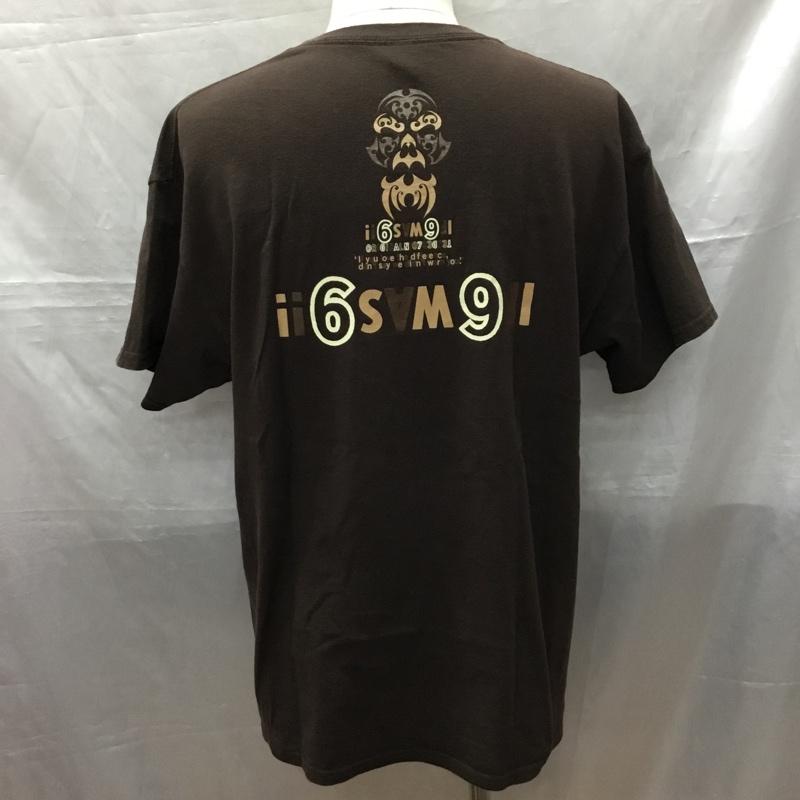 テンダーロイン TENDERLOIN Tシャツ 半袖 半袖カットソー プリントTシャツ クルーネックカットソー L ロゴ、文字 茶 / ブラウン /  メンズ USED 古着 中古 10115158