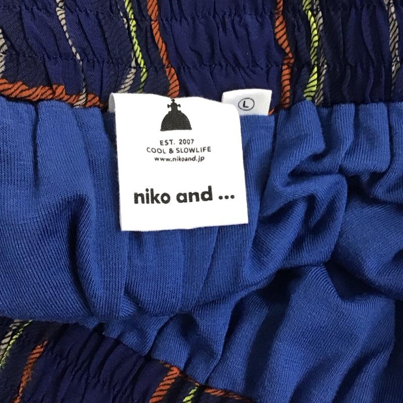 ニコアンド niko and... ボトムス ボトムス ST82DL10KO 青系タータンチェック ワイドパンツ L チェック マルチカラー / マルチカラー /  レディース USED 古着 中古 10132166