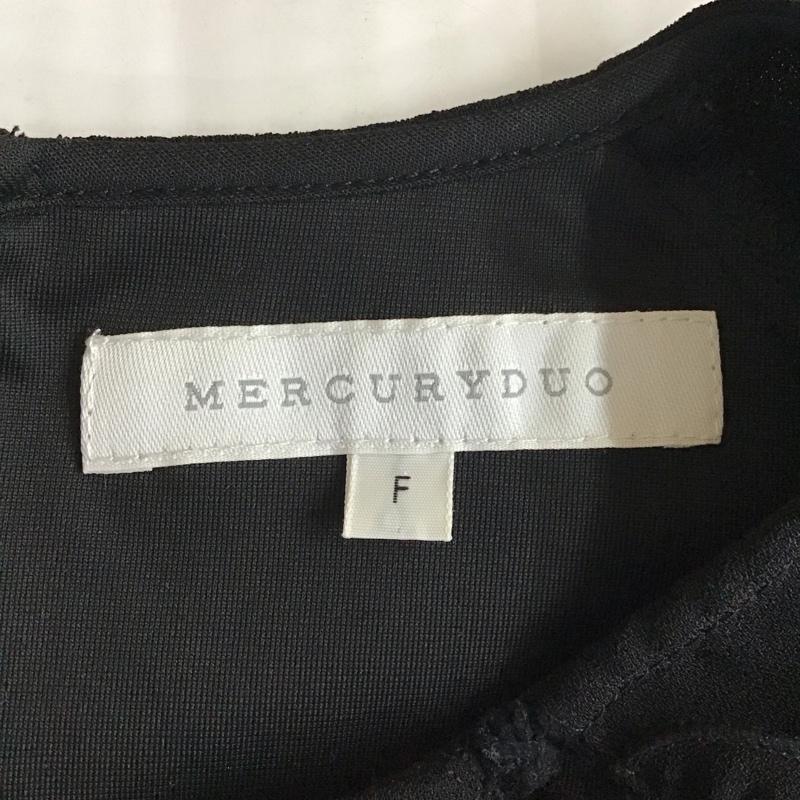 マーキュリーデュオ MERCURYDUO ワンピース ひざ丈スカート 001750304101-01 長袖 FREE 無地 黒 / ブラック /  レディース USED 古着 中古 10114456
