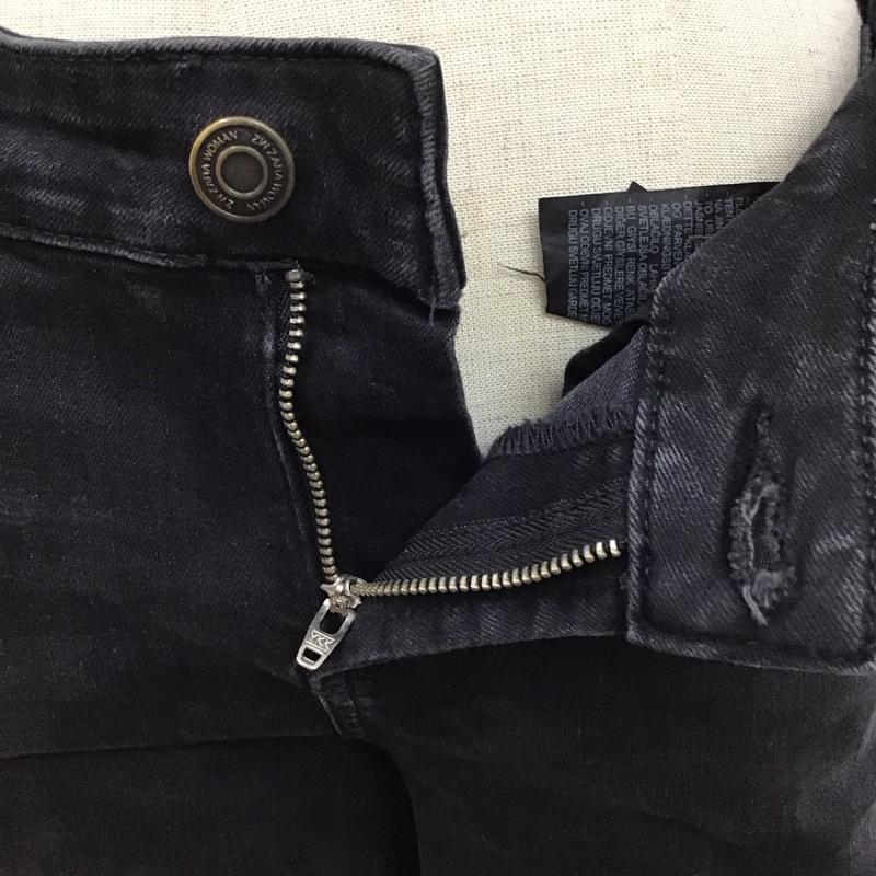 ザラ ZARA パンツ デニム、ジーンズ デニムパンツ スリムパンツ ストレッチ 36 無地 黒 / ブラック /  レディース USED 古着 中古 10118518