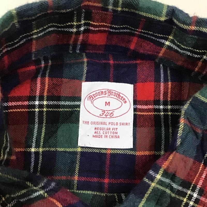 ブルックスブラザーズ BROOKS BROTHERS シャツ、ブラウス 長袖 ボタンダウン コットン M チェック 赤 / レッド / X 紺 / ネイビー / X カーキ / カーキ / X 黄 / イエロー /  メンズ USED 古着 中古 10118389