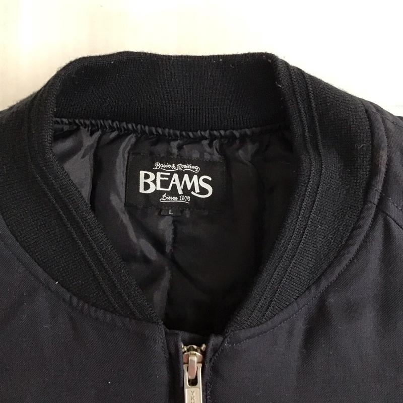 ビームス BEAMS ジャケット、上着 ジャンパー、ブルゾン 11-18-2347-152 ウール 中綿 MA-1 L 無地 紺 / ネイビー /  メンズ USED 古着 中古 10115878