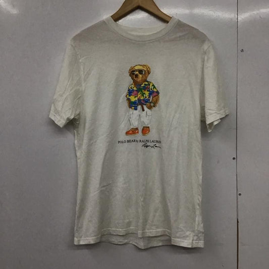 ポロラルフローレン POLO RALPH LAUREN Tシャツ 半袖 半袖カットソー プリントTシャツ クルーネックカットソー XL プリント 白 / ホワイト /  メンズ USED 古着 中古 10150254