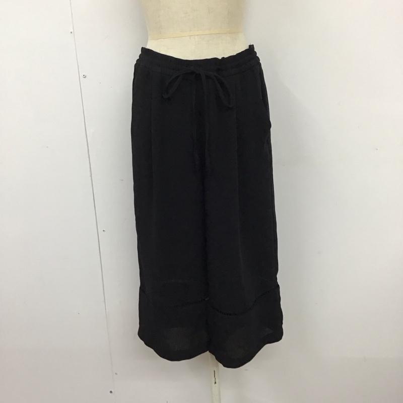 ザラウーマン ZARA WOMAN ボトムス ボトムス メッシュ イージーパンツ ガウチョパンツ S 無地 黒 / ブラック /  レディース USED 古着 中古 10120901