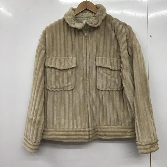 アズールバイマウジー AZUL BY MOUSSY ジャケット、上着 ジャケット、ブレザー 250eac30-037h ECOFURCPOBLOUSON ジップアップジャケット アウター M 無地 ベージュ / ベージュ /  レディース USED 古着 中古 10145102