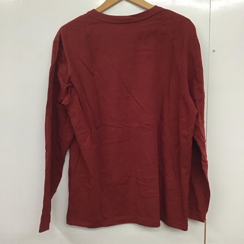 エディーバウアー Eddie Bauer カットソー 長袖 長袖カットソー M 無地 えんじ / ワインレッド /  メンズ USED 古着 中古 10143185