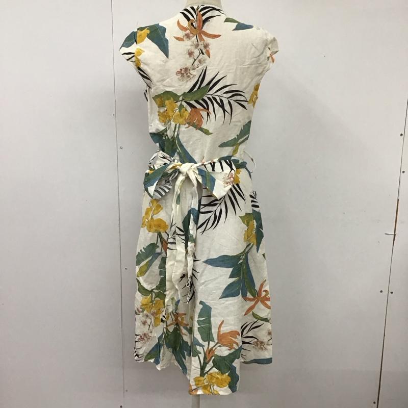 ザラ ZARA ワンピース ひざ丈スカート 2779 171 330 コットン リネン フレンチスリーブ S 花柄 マルチカラー / マルチカラー /  レディース USED 古着 中古 10113510