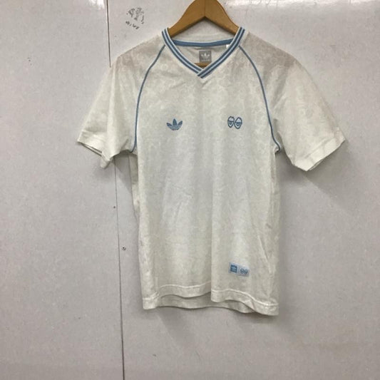 アディダス adidas Tシャツ 半袖 cw3372 MarkGonzale KROOKEDJERSEY 半袖カットソー スポーツウェア S ロゴ、文字 白 / ホワイト /  メンズ USED 古着 中古 10128637