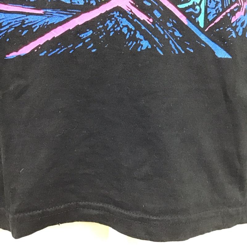 古着 USED Tシャツ 半袖 半袖カットソー プリントTシャツ クルーネックカットソー L プリント 黒 / ブラック /  メンズ USED 古着 中古 10116409