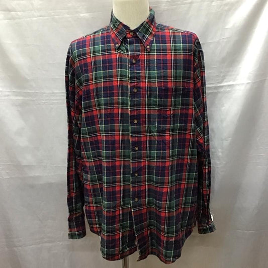 ブルックスブラザーズ BROOKS BROTHERS シャツ、ブラウス 長袖 ボタンダウン コットン M チェック 赤 / レッド / X 紺 / ネイビー / X カーキ / カーキ / X 黄 / イエロー /  メンズ USED 古着 中古 10118389