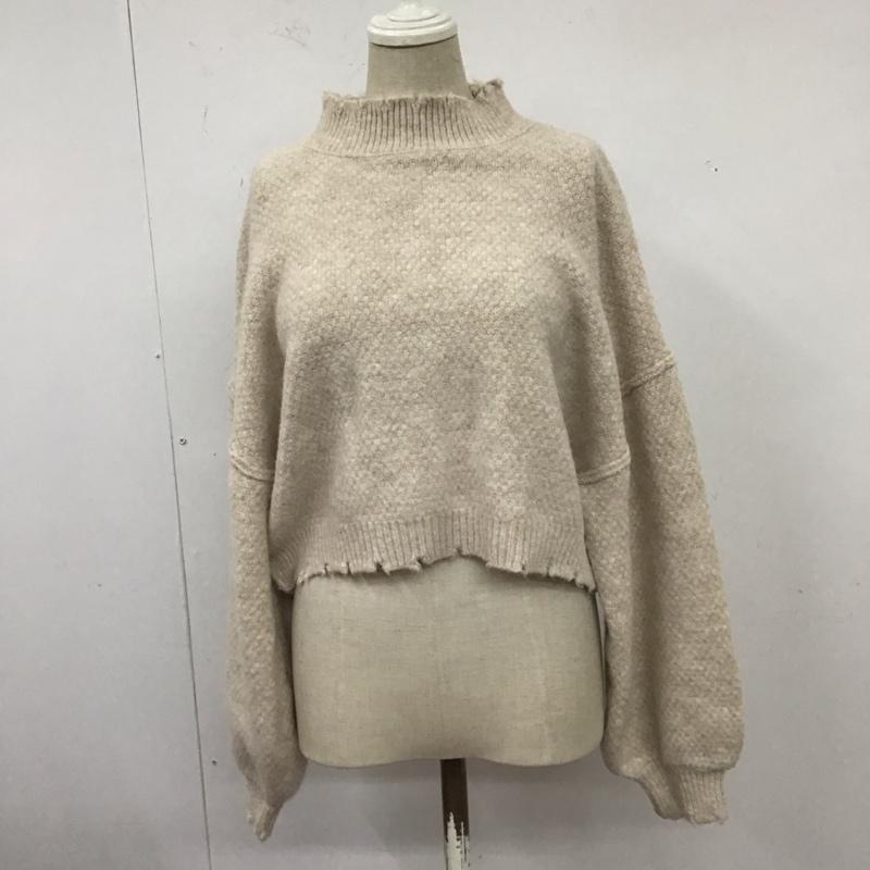 カスタネ Kastane ニット、セーター 長袖 長袖ニットカットソー ニット セーター スタンドネックニット FREE 無地 ベージュ / ベージュ /  レディース USED 古着 中古 10124229