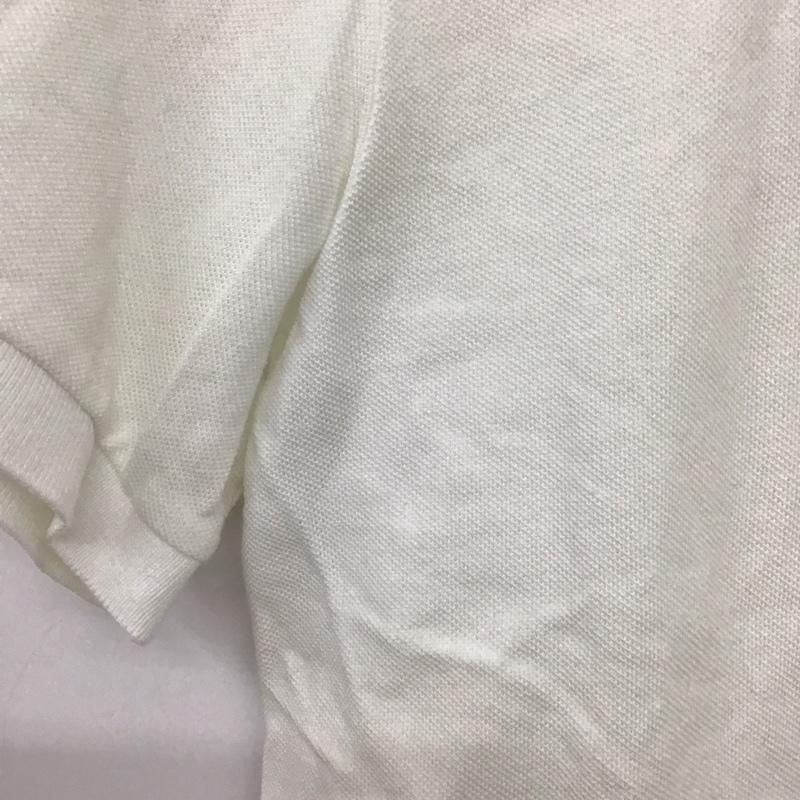 ラコステ LACOSTE ポロシャツ 半袖 5 ロゴ、文字 白 / ホワイト /  メンズ USED 古着 中古 10148248
