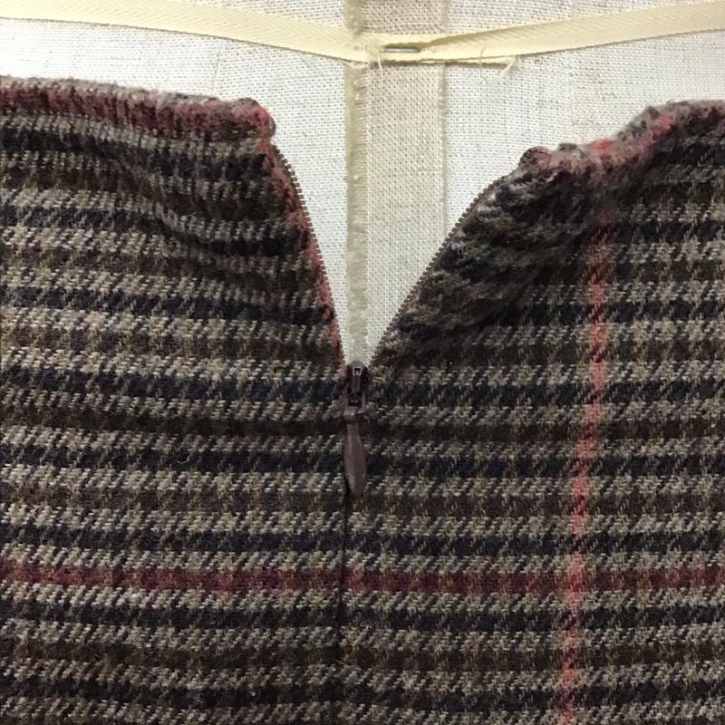 エモダ EMODA スカート ミニスカート 041850830401-01 WRAP TIE CHECK SK M チェック 茶 / ブラウン / X 黒 / ブラック / X 赤 / レッド /  レディース USED 古着 中古 10115406